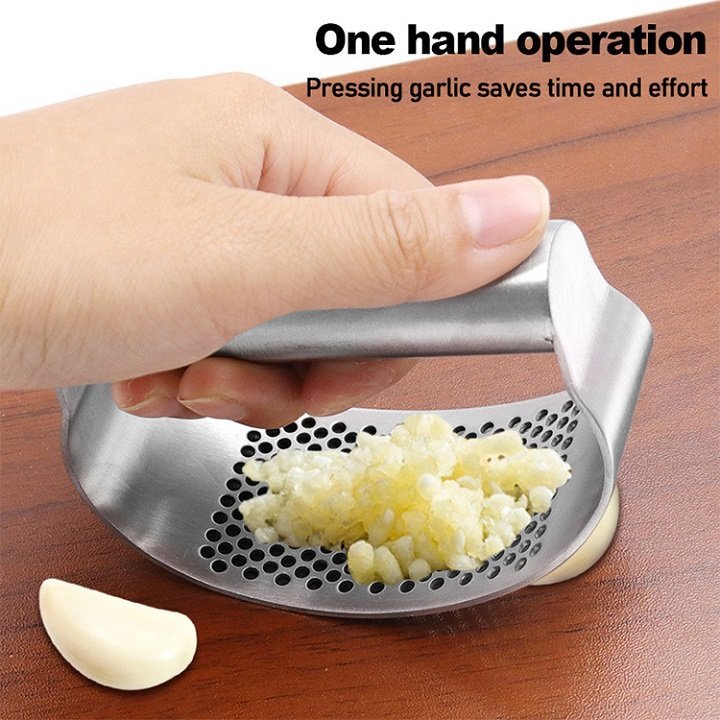 Dụng cụ dập tỏi, ép tỏi, nghiền tỏi inox, dụng cụ nghiền tỏi bằng thép không gỉ Garlic Press - DP958