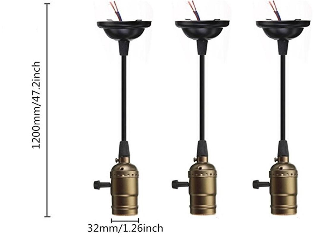 [HCM]3 Dây Đèn Thả Cổ Điển Vintage E27 220V công tắc đui đèn