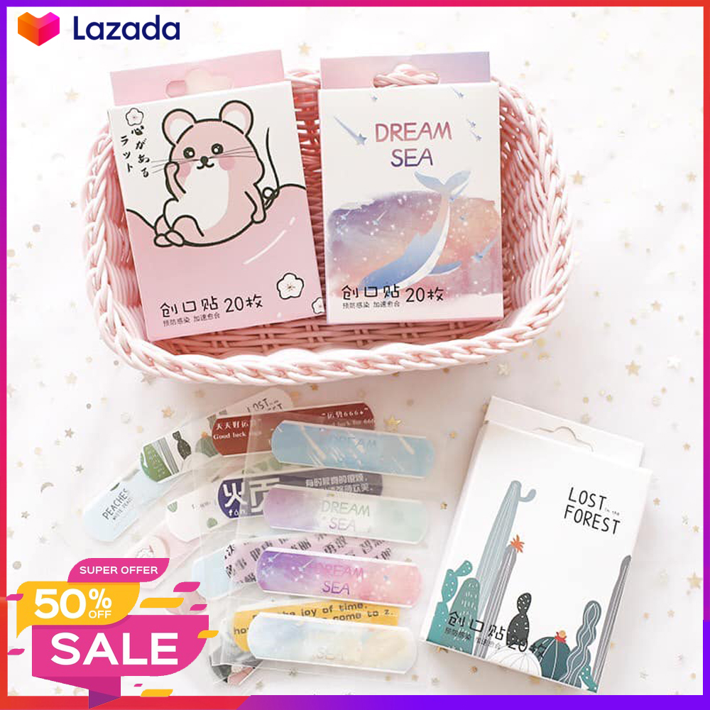 Băng gạc y tế cá nhân dán vết thương - Dễ sử dụng - An toàn chống nước họa tiết hoạt hình