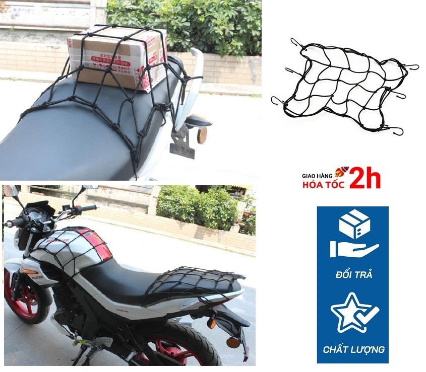 Lưới chằng đồ cho xe máy - Lưới bọc bình xăng