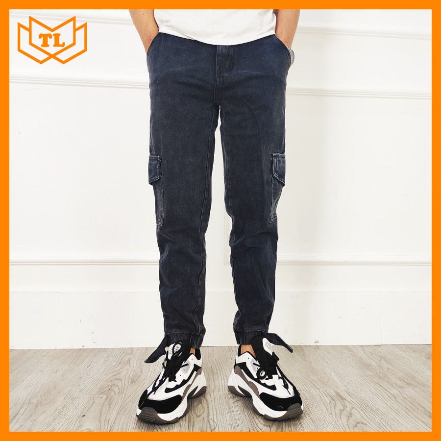 Quần jogger nam túi hộp màu xám đậm TL803 Shop Thành Long