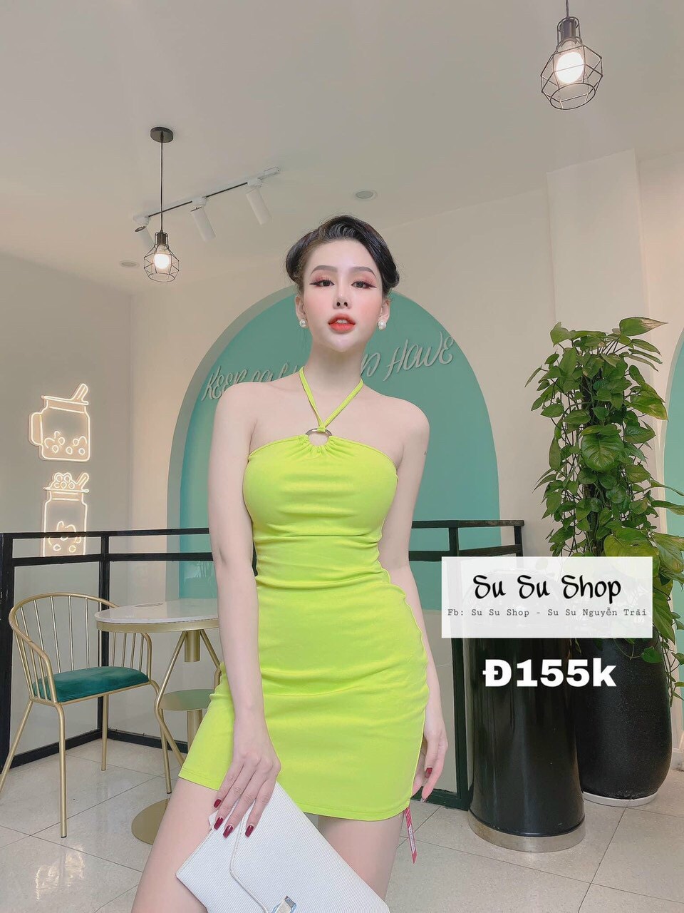 Đầm body yếm - đầm body kiểu - freesize dưới 53kg - carotshop