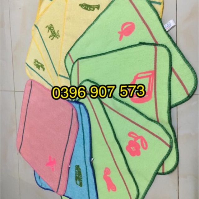 Com Bo 20 Khăn Mầm Non Màu In Kí Hiệu ( 40 Kí Hiệu Khác Nhau )