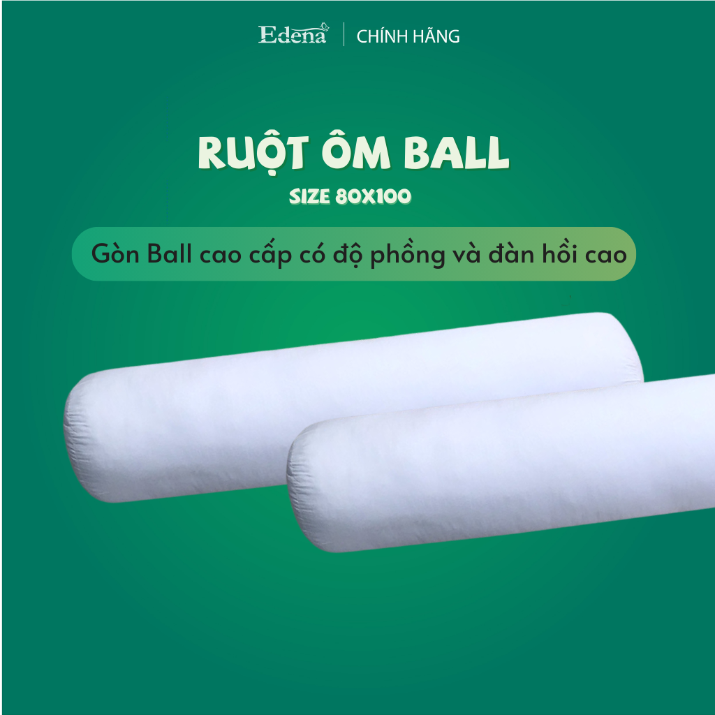 Edena ruột gối ôm gòn ball kích cỡ 80x100cm