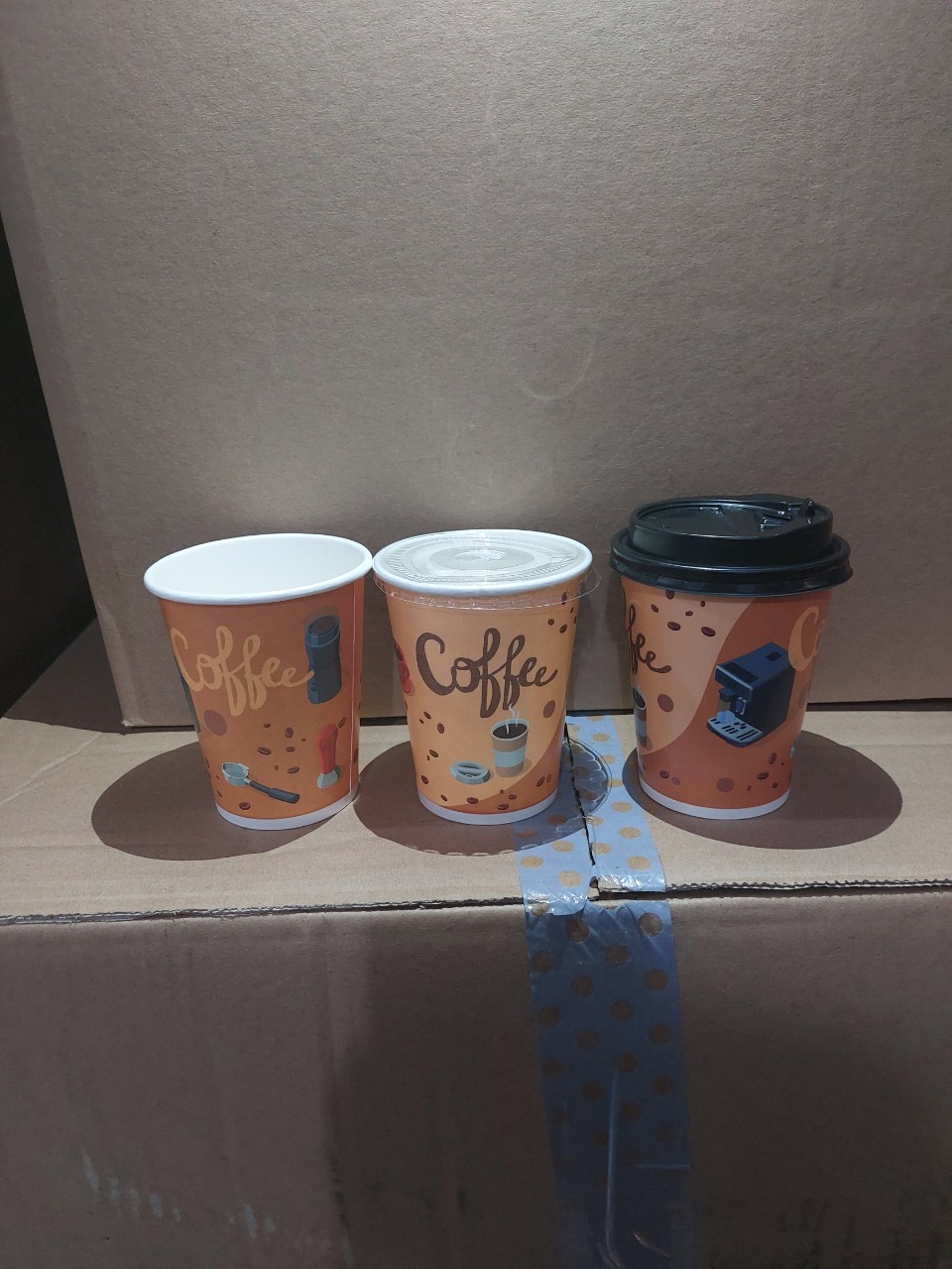 Ly giấy 9oz - 270ml mẫu brown coffee, set 100-200 cái
