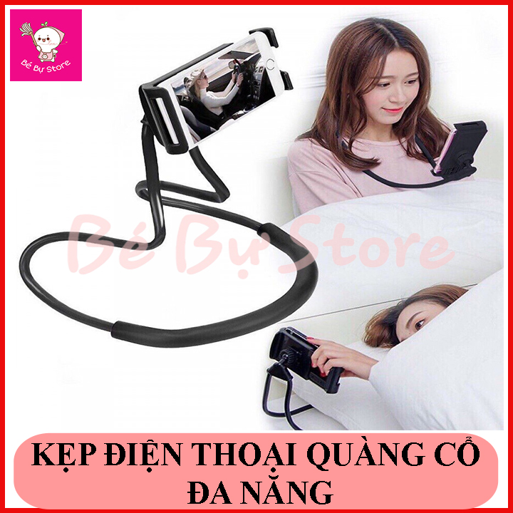 Giá kẹp điện thoại đeo cổ đa năng thiết kế chắc chắn siêu hot