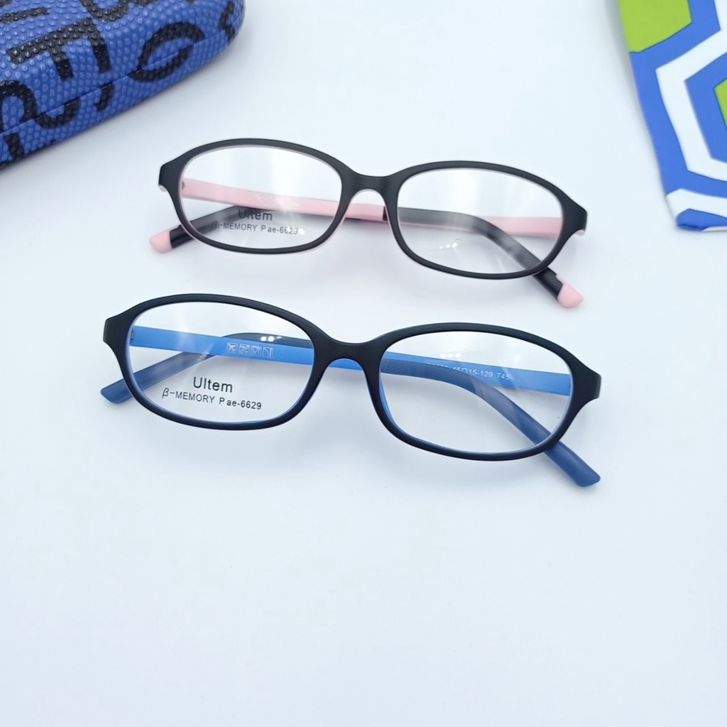 Mắt kính nhựa ULTEM cực nhẹ dành cho trẻ em từ 6-10 tuổi , Nhận cắt phối kính cận – viễn - loạn theo yêu cầu , mã 6629
