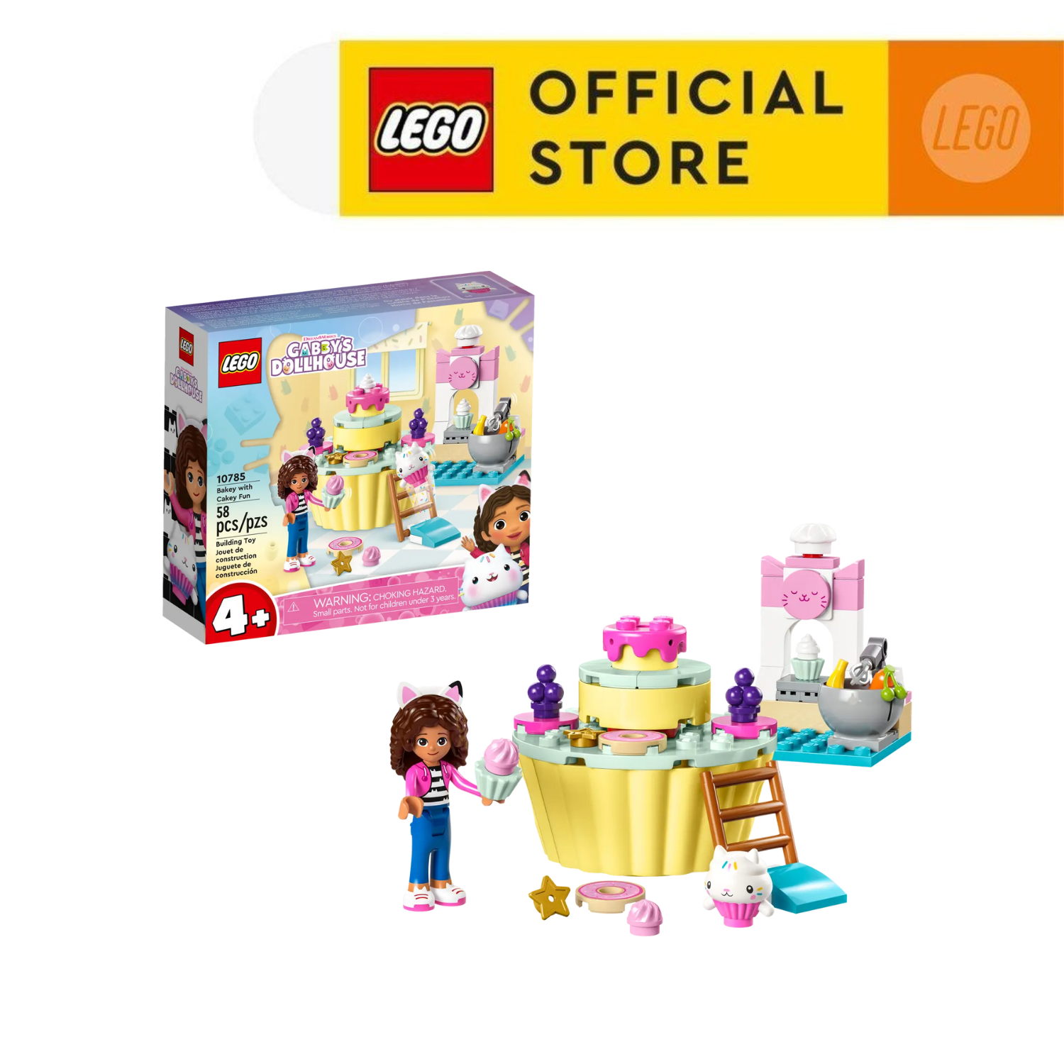 LEGO GABBY DOLLHOUSE 10785 Đồ chơi lắp ráp Tiệm bánh ngọt của Gabby (58 chi tiết)