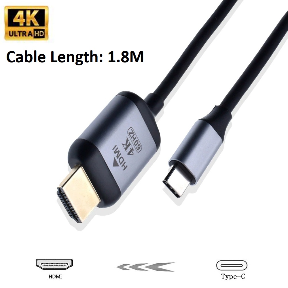 Bộ dây cáp chuyển đổi type-c sang hdmi 4k 1080p 60hz tương thích cáp 2.0 cho macbook/ huawei/ samsung...