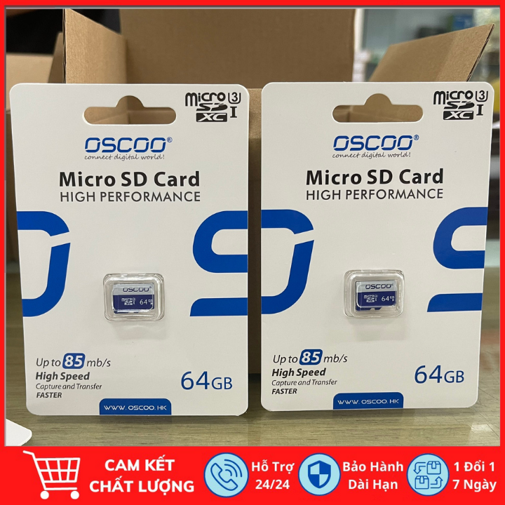 Thẻ nhớ 64gb OSCOO MicroSD dành cho camera điện thoại máy ảnh chính hãng - bảo hành 36 tháng