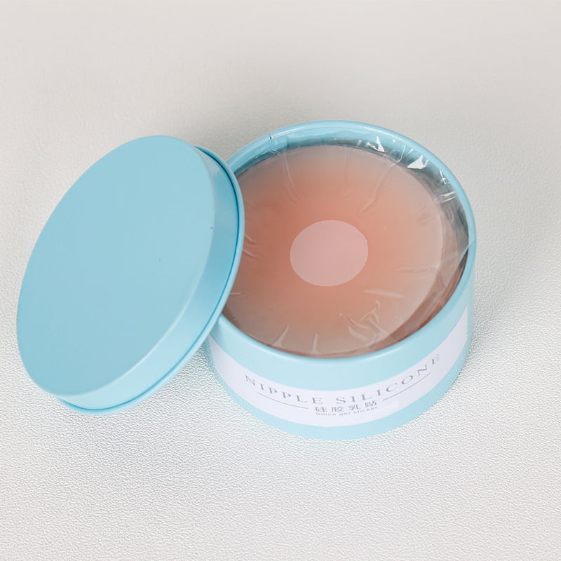 Hộp 10 miếng dán ngực hộp thiếc Nipple Silicone