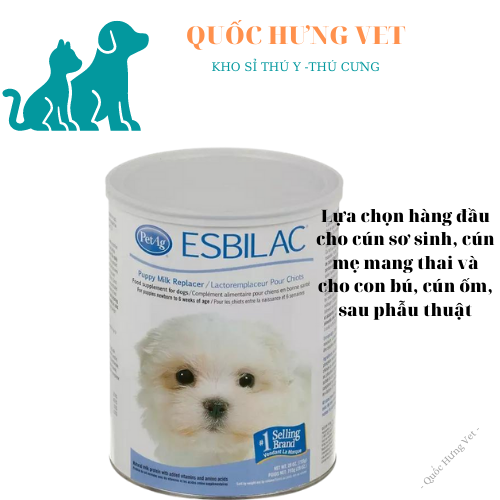 Sữa ESBILAC  Bổ Sung Thêm Dinh Dưỡng Cho Chó Con 340g-Quốc Hưng vet