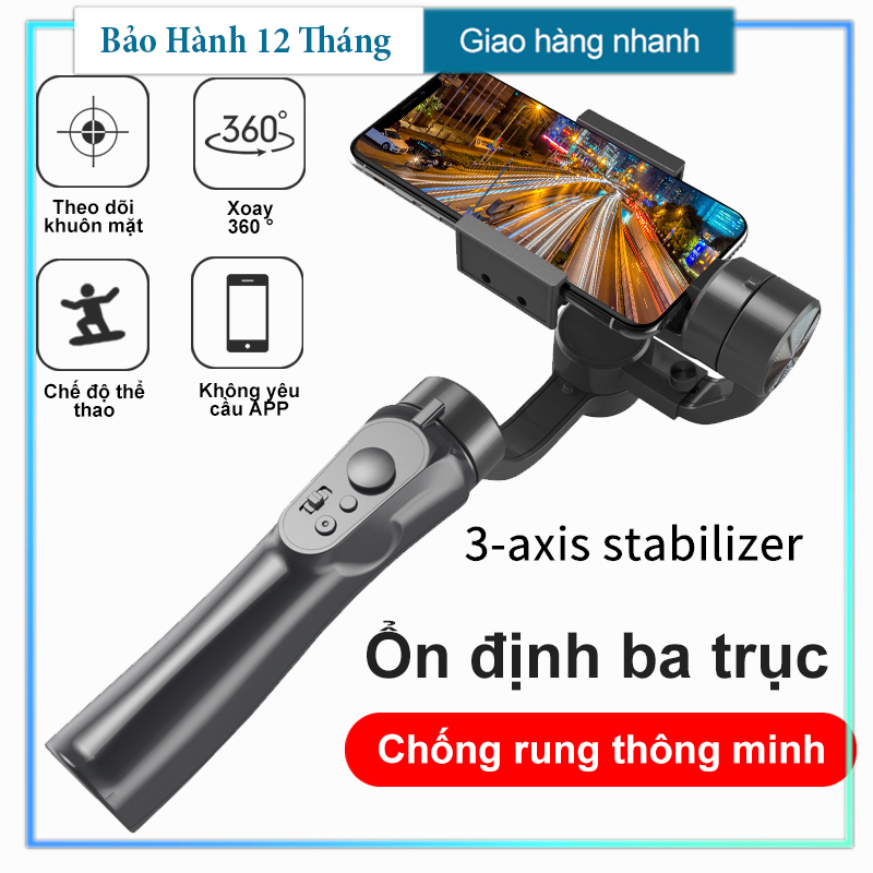 [HCM]Tay Cầm Gimbal Bluetooth Chống Rung 3 Trục Cho Điện Thoại 3-Axis H4 Cao Cấp Tương Thích Với Điện Thoại IOS Android Chống Rung Cực Tốt Chuyển Cảnh Nhanh Giúp Hình Ảnh Video Đẹp Và Mượt Mà Thiết Kế Nhỏ Gọn Tiện Lợi