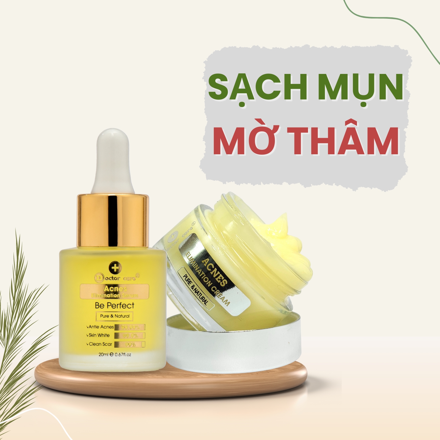 Bộ kem Mụn trắng da mờ thâm mụn dành cho da dầu Doctor Care