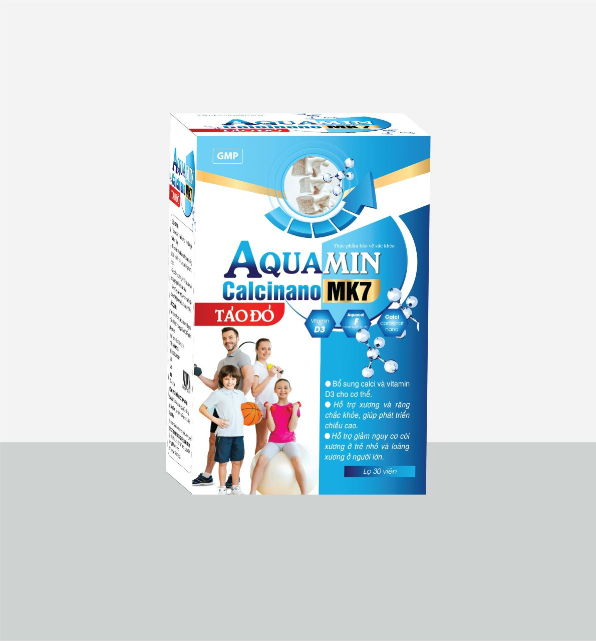 Viên uống Aquamin Calcinano MK7 Tảo Đỏ Giúp Bổ Sung Calci và Vitamin D3