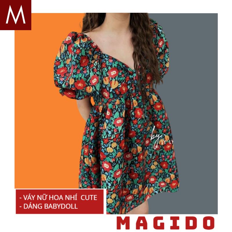 đầm babydoll nữ 💚váy babydoll nữ -váy babydoll hoa nhí -đầm nữ -váy đầm nữ -đầm babydoll nữ from rộng -đầm nữ de thuong -váy đi đám cưới -đầm hoa nhí -đầm công chúa ,GIAN HÀNG CHÍNH HÃNG MAGIDO-(ẢNH THÂT+FREESHIP)