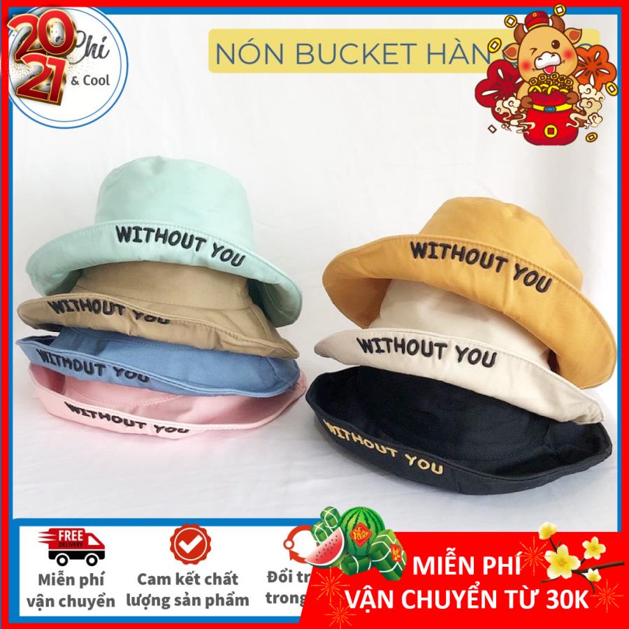 Nón bucket nam nữ NB06 Chichi,nón 2 mặt thêu chữ, nón tai bèo mẫu mới 2020, theo phong cách ngầu cá tính