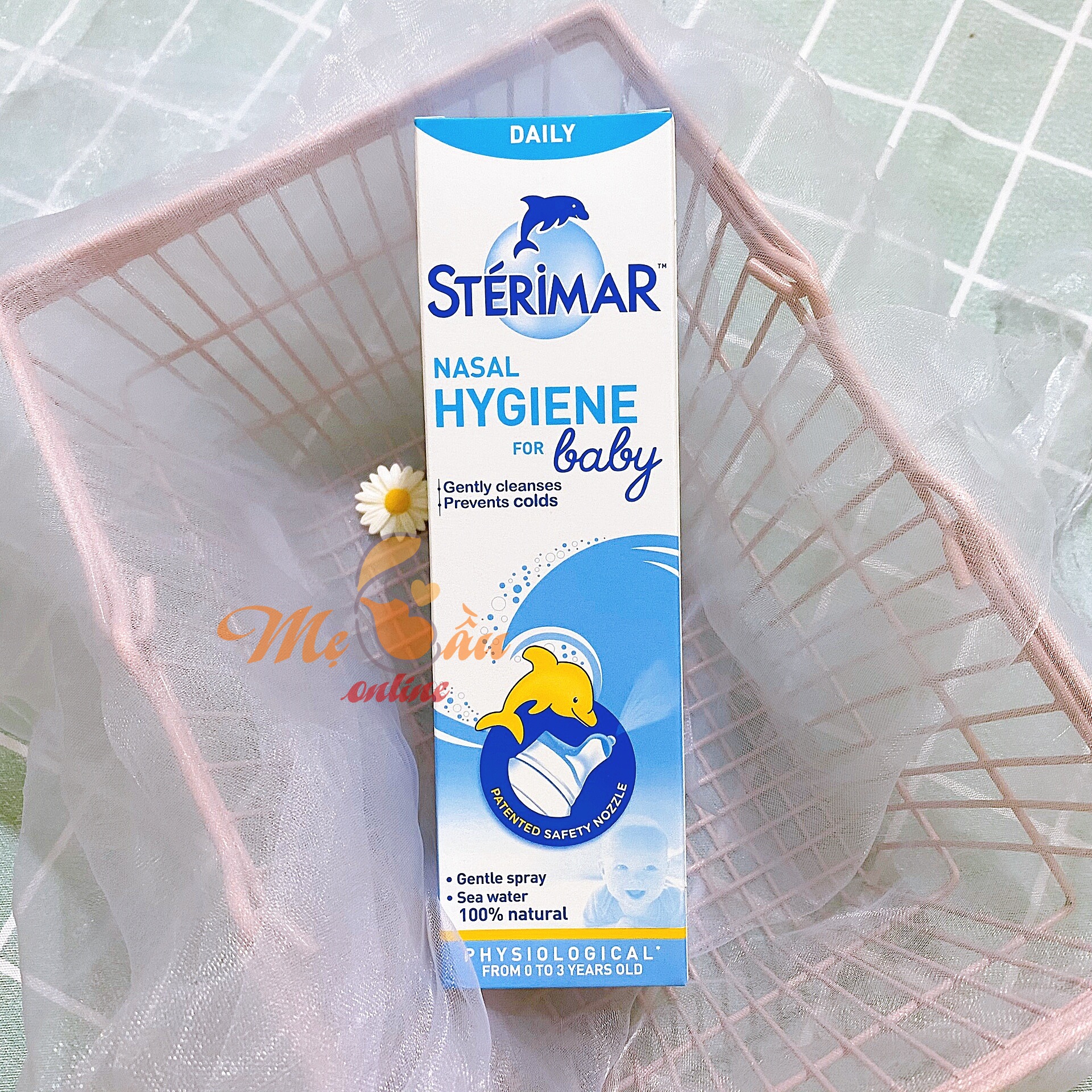 Xịt mũi muối biển cho trẻ 0-3 tuổi cá heo Sterimar Baby 100ml từ Pháp