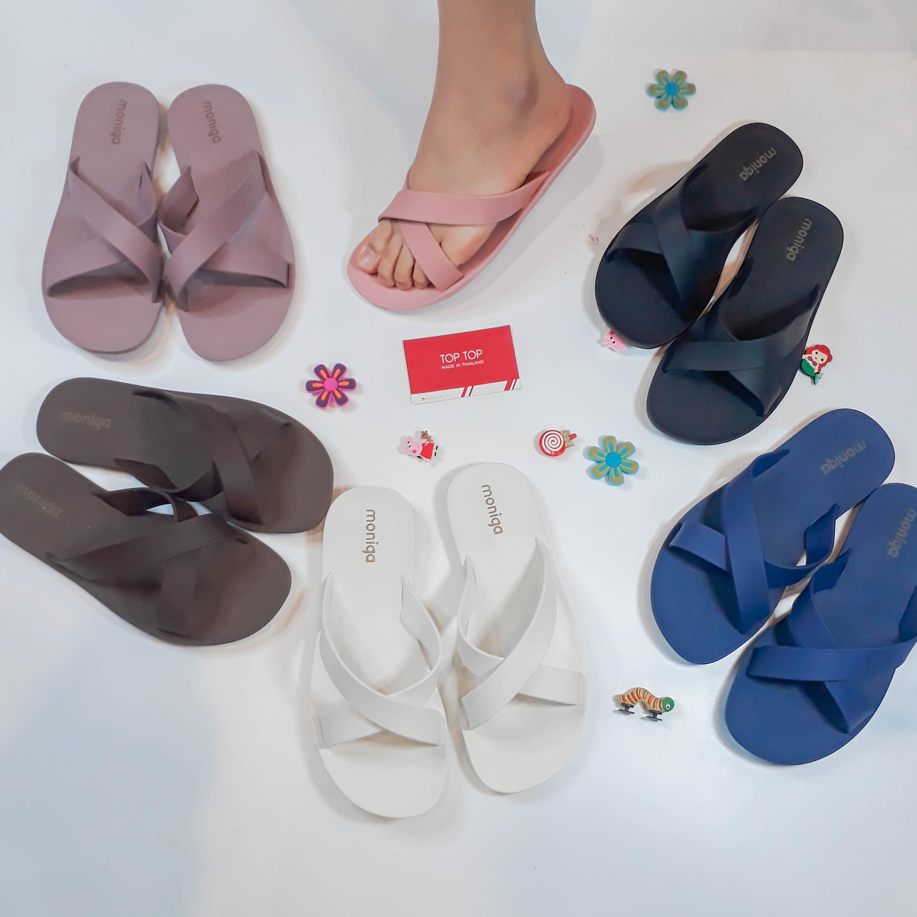 Dép thái lan nữ Monobo Moniga Ivy quai chéo đế cao su chống trơn trượt