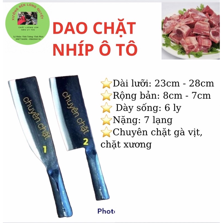 Dao chặt xương, gà vịt siêu sắc - Dao nhíp ô tô - Dao Lý Nhân
