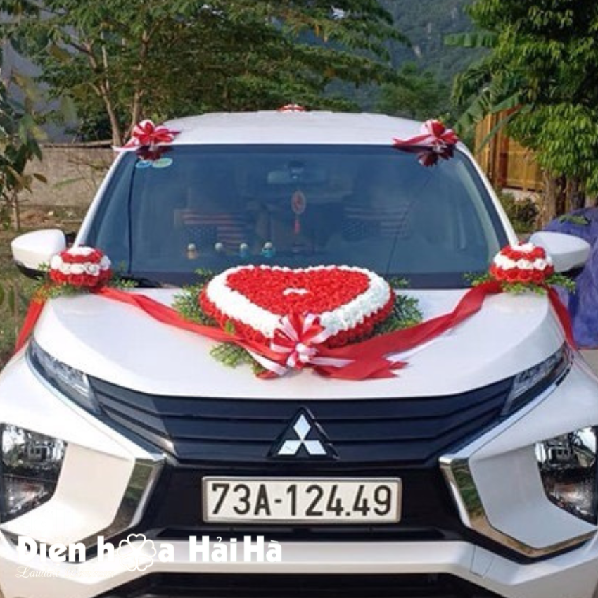 XHG-068 Mẫu hoa giả trang trí xe cưới Hoa Tường Vy không gấu