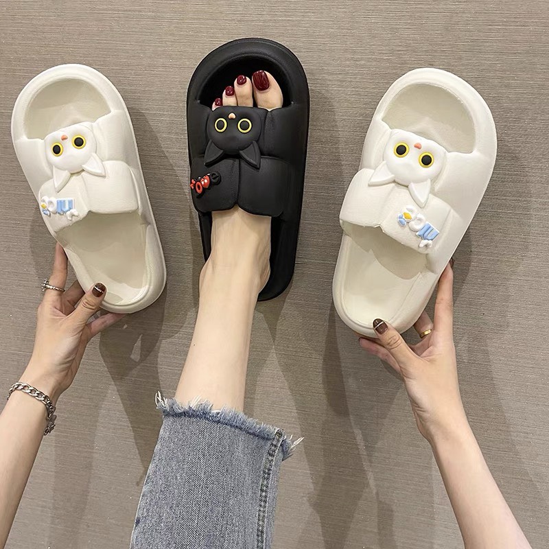 Dép bánh mì nữ hình mèo cute cá tính Dép bánh mì nam nữ