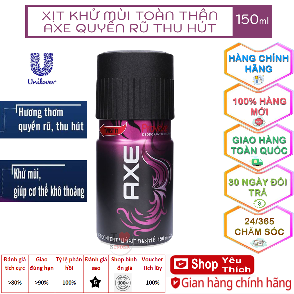 Xịt khử mùi toàn thân cho nam Axe Provoke THÁI LAN