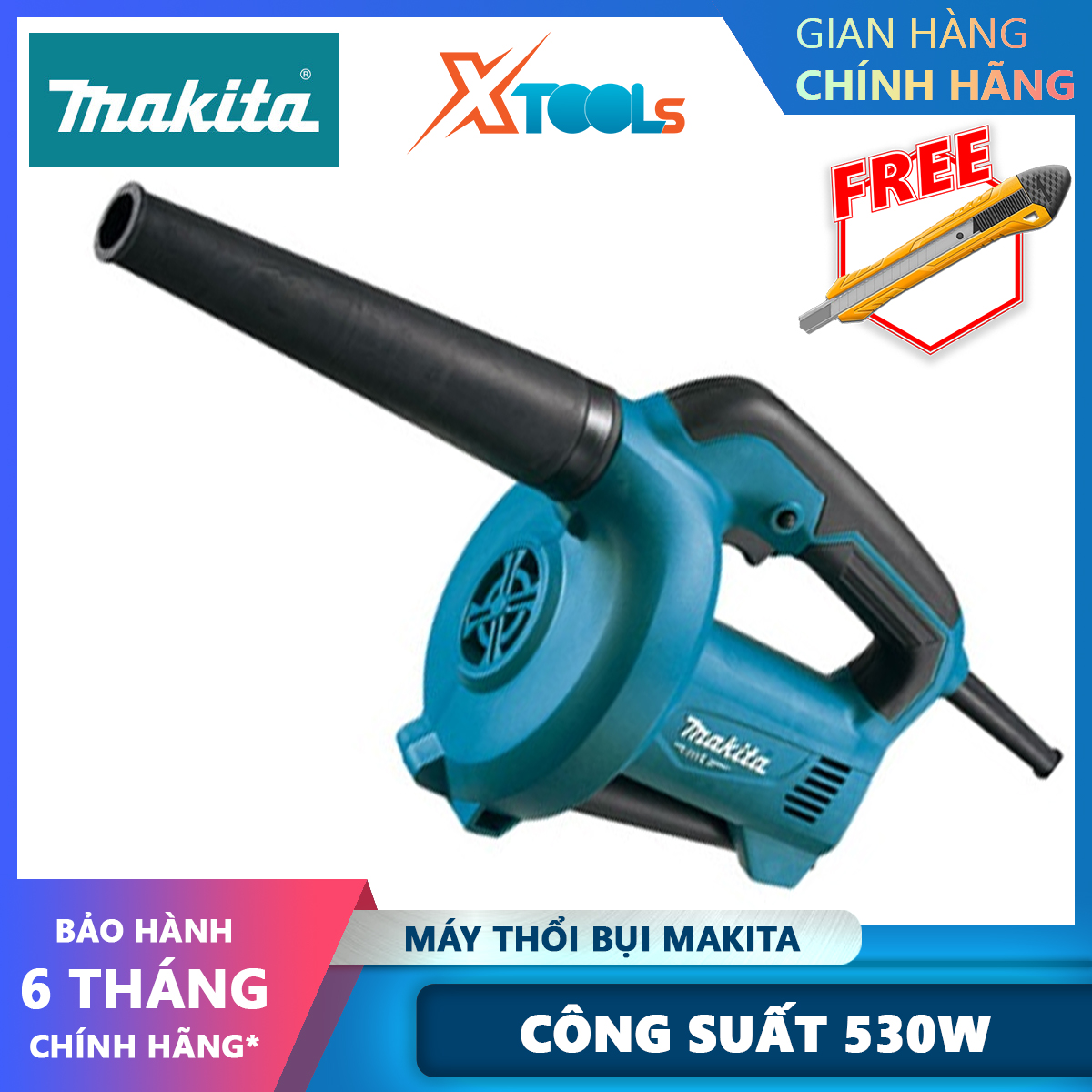 Máy thổi bụi MAKITA M4000B | Máy thổi khí Công suất: 530 W Lưu lượng khí: 1.22.9 m3/phút, dùng trong vệ sinh, làm sạch bề mặt, tiết kiệm thời gian