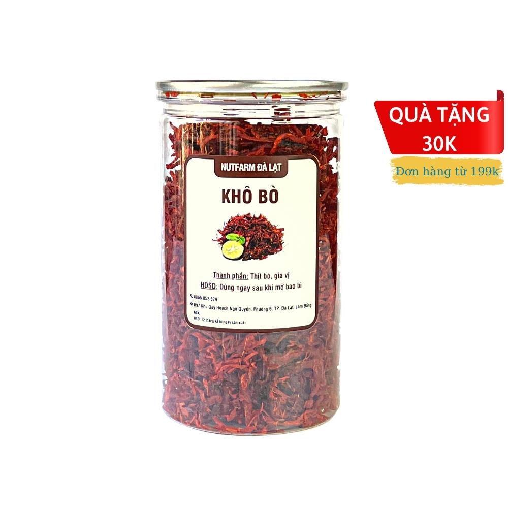 Khô bò sợi 250gr NutiFarm đồ ăn vặt đặc sản đà lạt