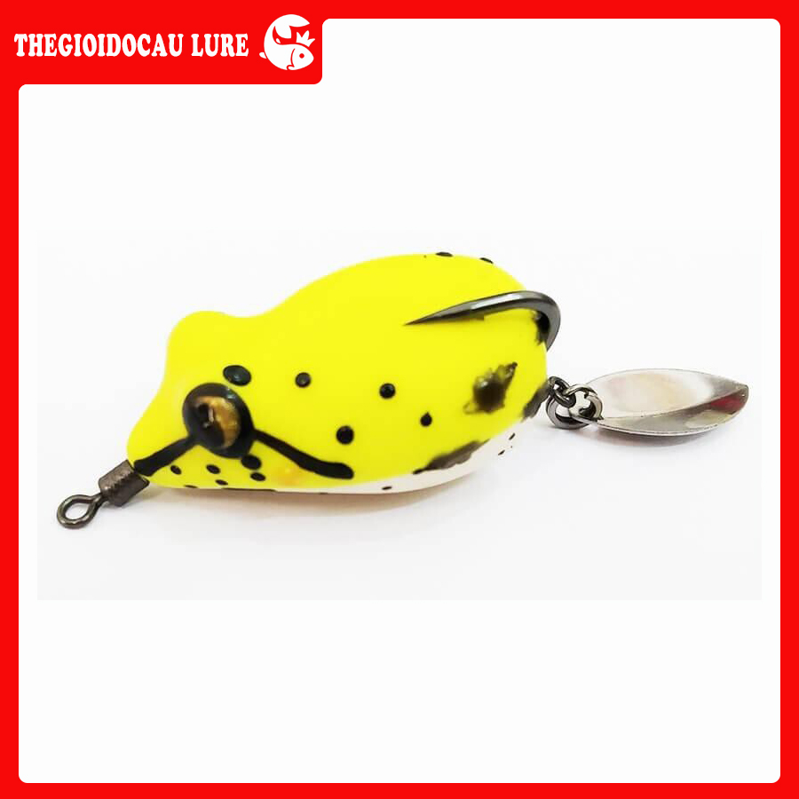 Mồi câu lure nhái hơi có thìa super frog nano