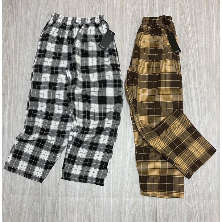 ( LOẠI 1 - CHẤT ĐẸP) Quần Ống Rộng Nam Nữ, Quần Kẻ Caro Nam Nữ Ống Rộng, Quần Culotes Chất Thô Mềm Đẹp