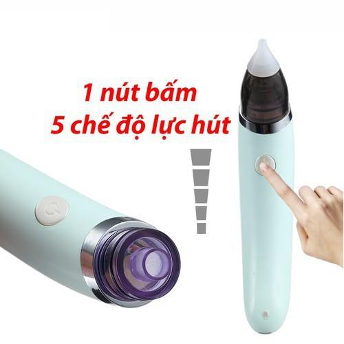 Máy hút mũi trẻ em dùng Pin sạc đầu hút mềm an toàn