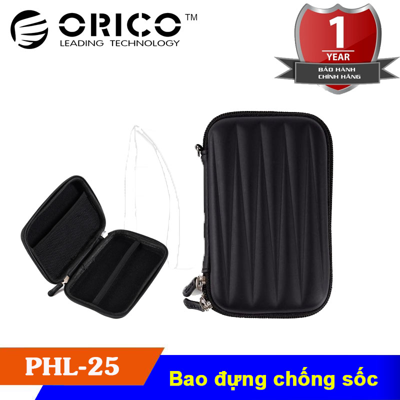 Túi bảo vệ ổ cứng hdd 2.5 inch orico phl 25 bk