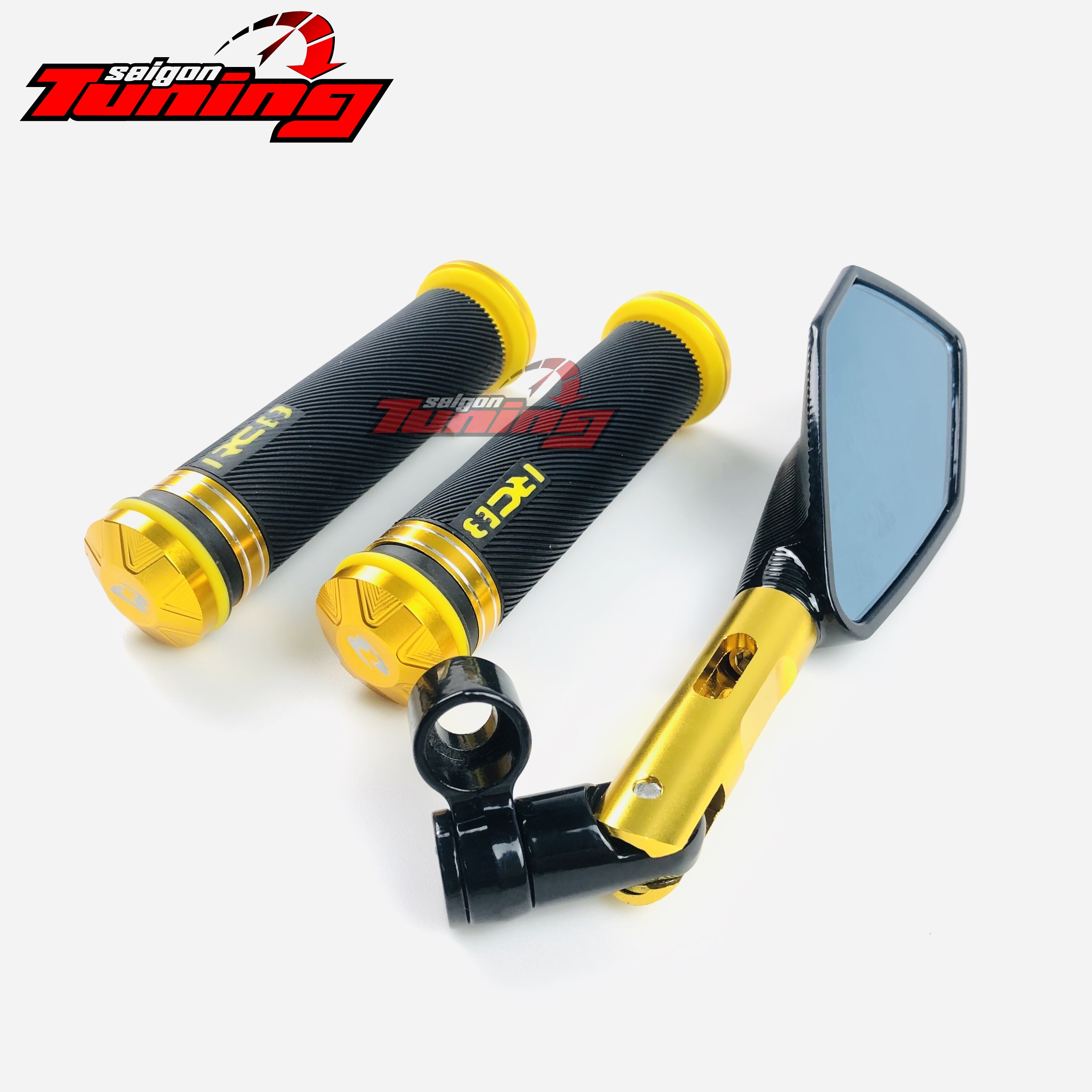 [HCM]Combo 2: Bao tay RCB + gương - Màu Vàng Gold