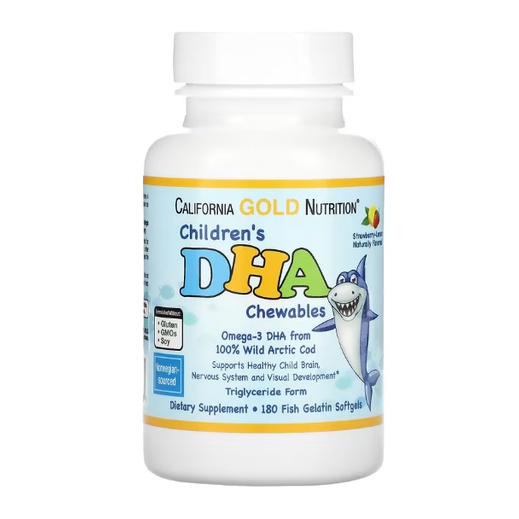 Dha 81mg + epa 54mg dành cho trẻ em | california gold, children's dha chewables | viên nhai bổ sung dha & epa