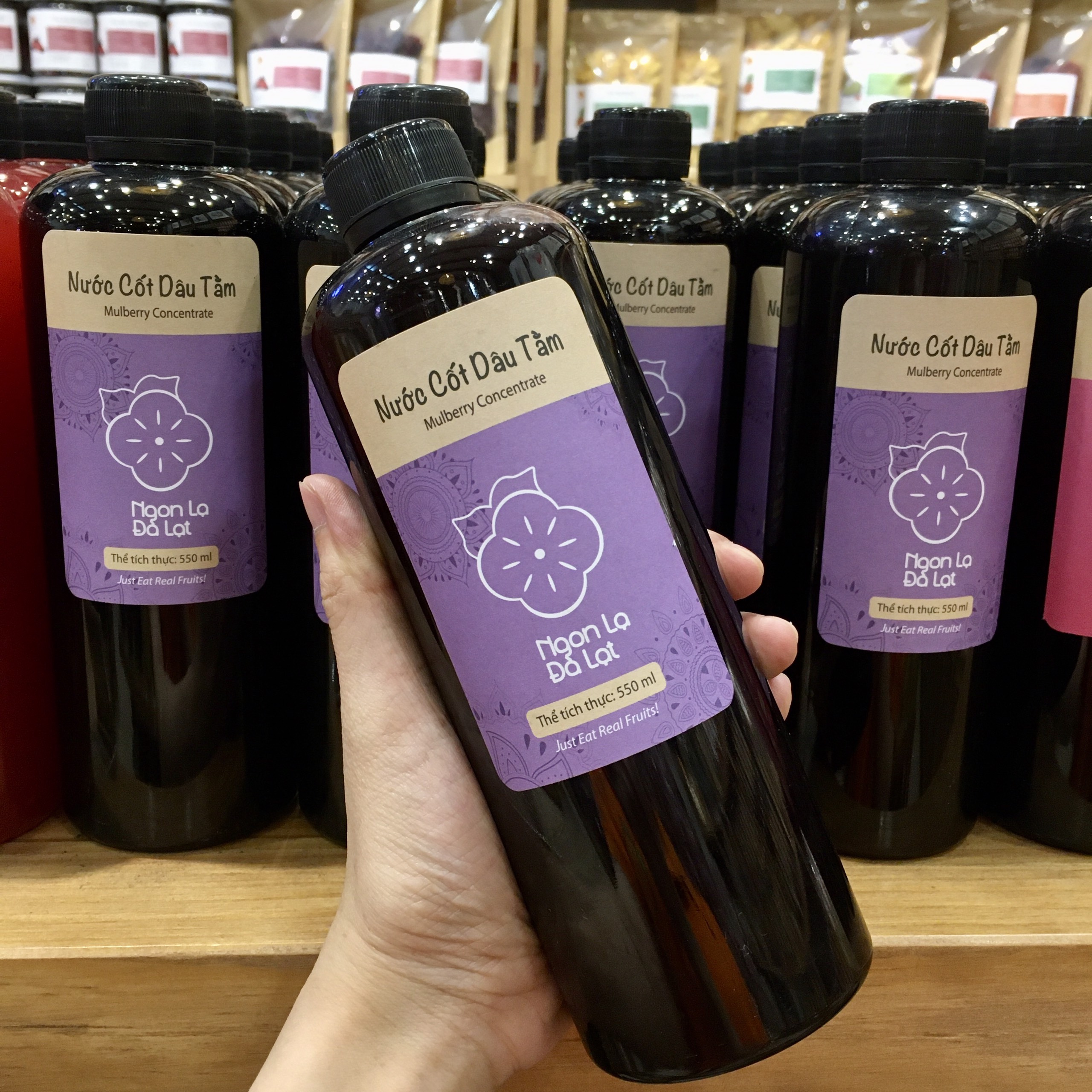 Nước cốt dâu tằm 550ml, chua chua, nguyên chất, Đặc Sản Ngon Lạ Đà Lạt