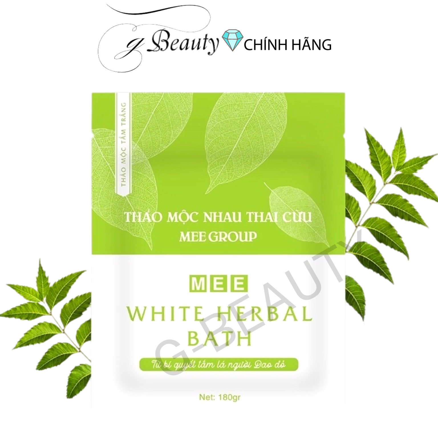 Thảo mộc tắm trắng nhau thai cừu MEE NATURAL - Tắm trắng body dưỡng da mềm mại, sáng hồng White Herbal Bath 180g