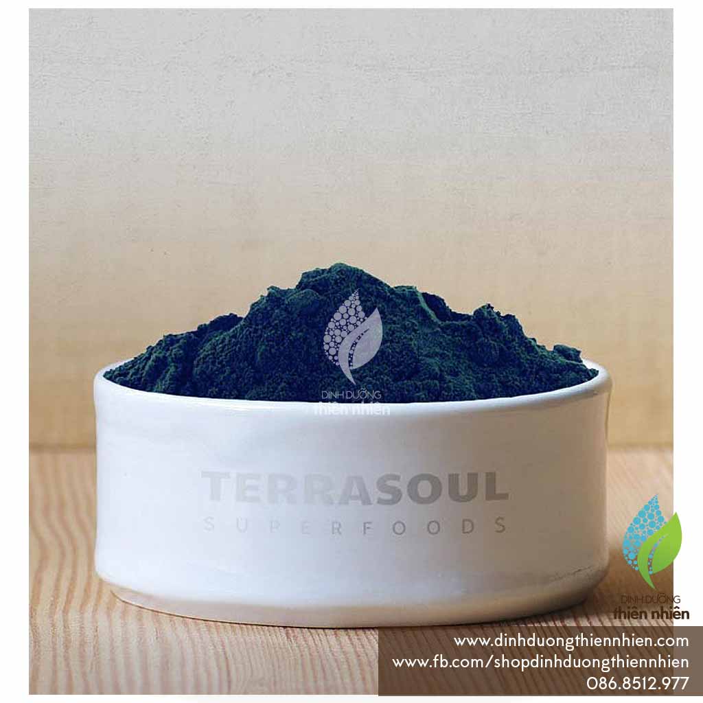 [Túi Nhỏ 55g] Bột Tảo Spirulina Hữu Cơ Terrasoul Superfoods Organic Spirulina Powder, Chlorella Powder