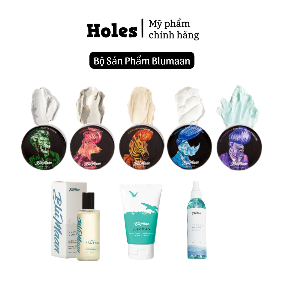 Trọn bộ sản phẩm tạo kiểu tóc Blumaan - Sáp vuốt tóc Blumaan chính hãng