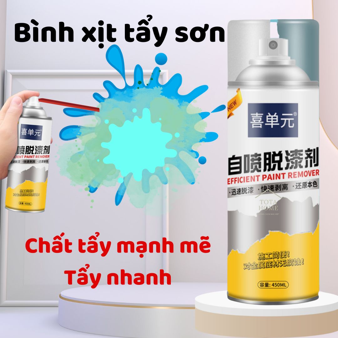 Bình Xịt Tẩy Sơn Dầu Cao Cấp Chất tẩy sơn nhanh mạnh vết sơn xịt ATM, PU, Acrylic, sắt, chống gỉ
