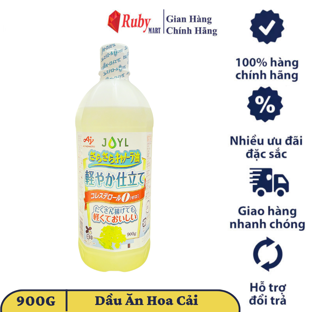 Date T2 24  FREESHIP MAX Dầu Ăn Hoa Cải Nguyên Chất 900g Nhật Bản Mẫu Mới