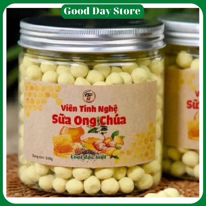 Viên tinh nghệ sữa ong chúa nguyên bản thuận thiên - viên mềm tan thơm ngon - hỗ trợ đau bao tử, dạ dày, làm đẹp da