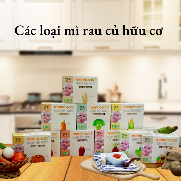 Mì rau củ hữu cơ mennosato - mì ăn dặm hữu cơ cho bé