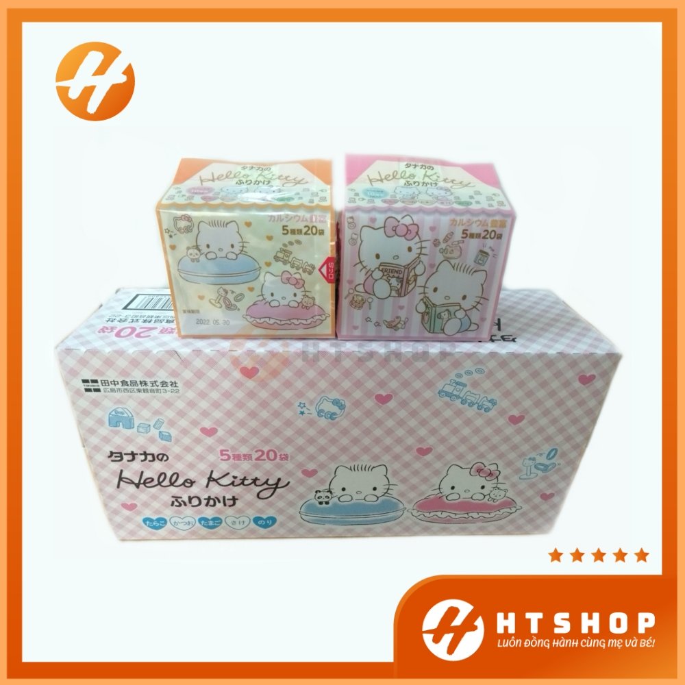 Gia Vị Rắc Cơm Vị Thập Cẩm Hello Kitty Cho Bé Tập Ăn Dặm Nội Địa Nhật Bản Set 20 Gói