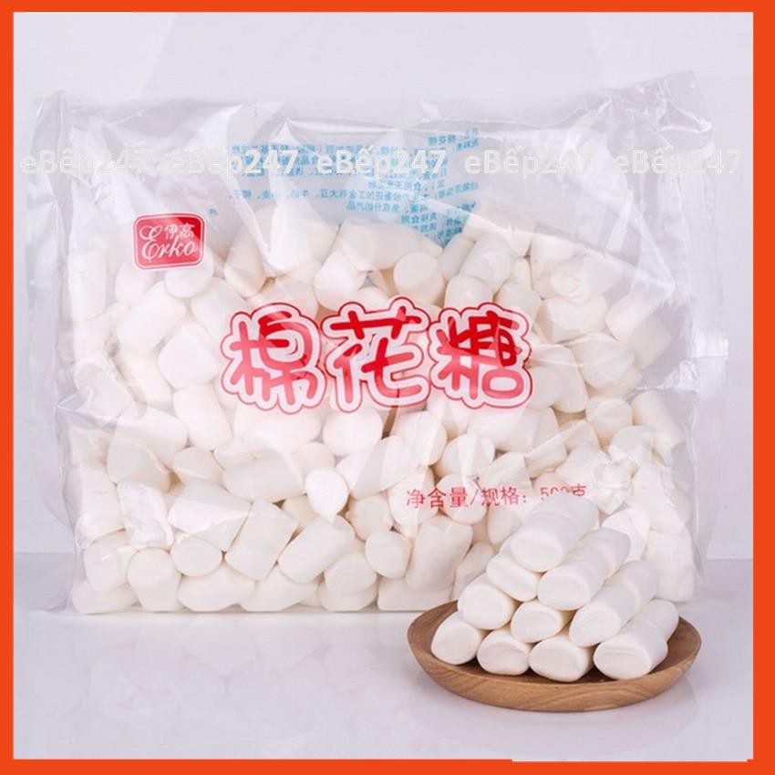 Kẹo marshmallow, kẹo nougat trắng 1000g mềm xộp, ngọt ngào tự nhiên - eBếp247