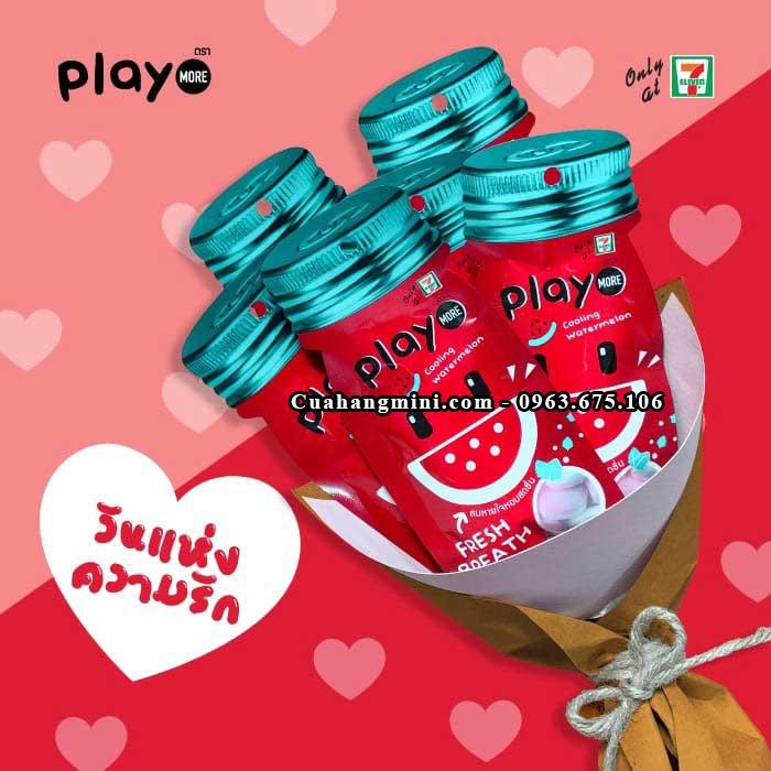 Kẹo ngậm play more dạng gói 12g vị dưa hấu