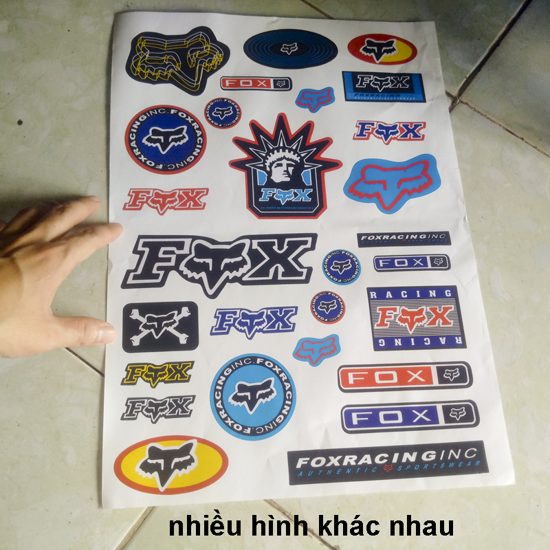 Bộ Sticker dán xe, mũ bảo hiểm, laptop