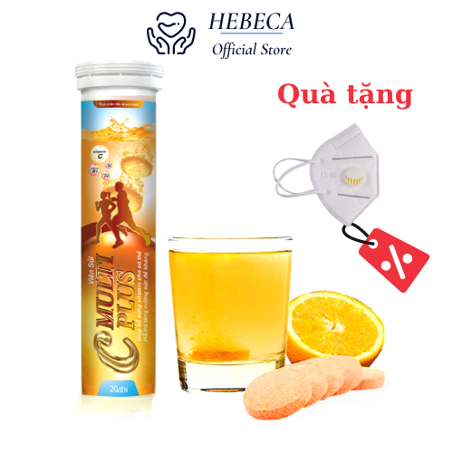 [QUÀ 10K] Tuýp 20 Viên Sủi Vitamin C Multi Plus - Vitamin Tổng Hợp, Kẽm, Tăng Sức Đề Kháng, Lựa Chọn Khỏe Mạnh Hơn