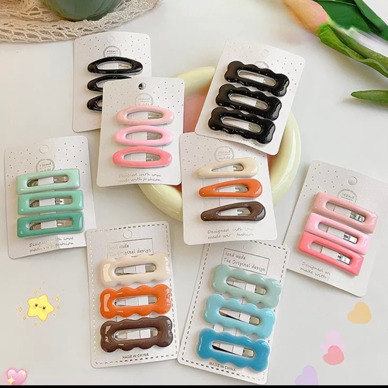 Set 3 cái kẹp tóc mái đơn giản dễ thương phong cách Hàn quốc - Kẹp tóc nữ- Phụ kiện tóc Selenshop