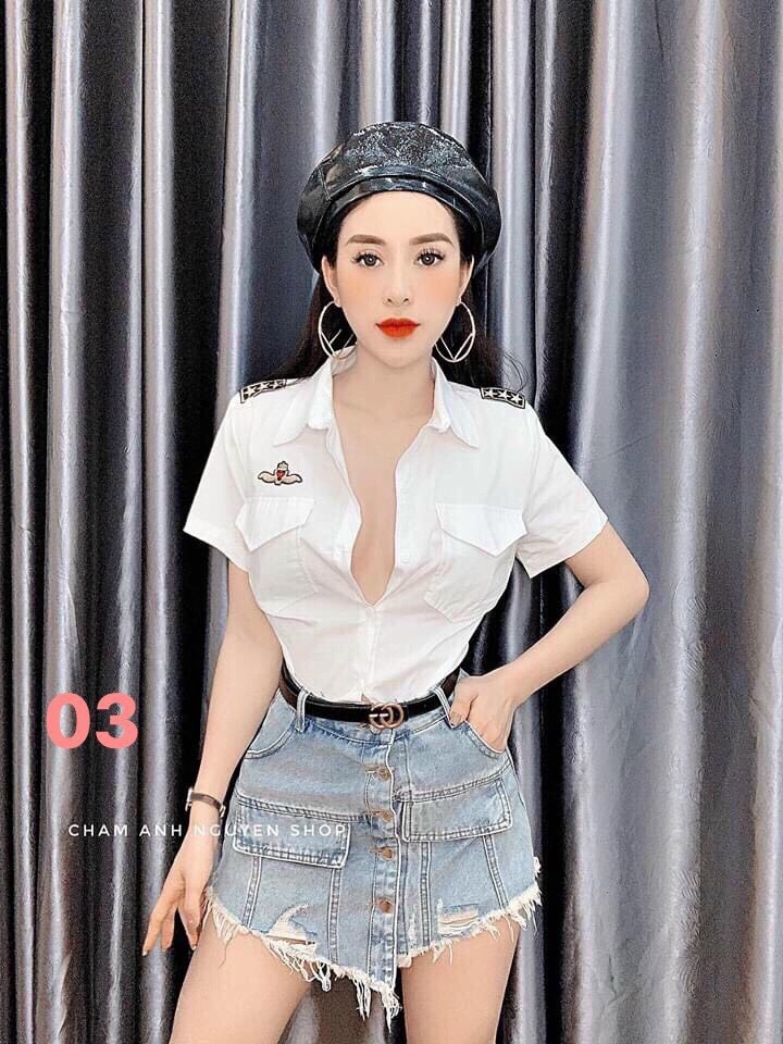 [HCM]ÁO SƠ MI NỮ CƠ TRƯỞNG TAY NGẮN CHẤT KATE NHẬT PHOM TỪ 38-53 KÝ VỪA